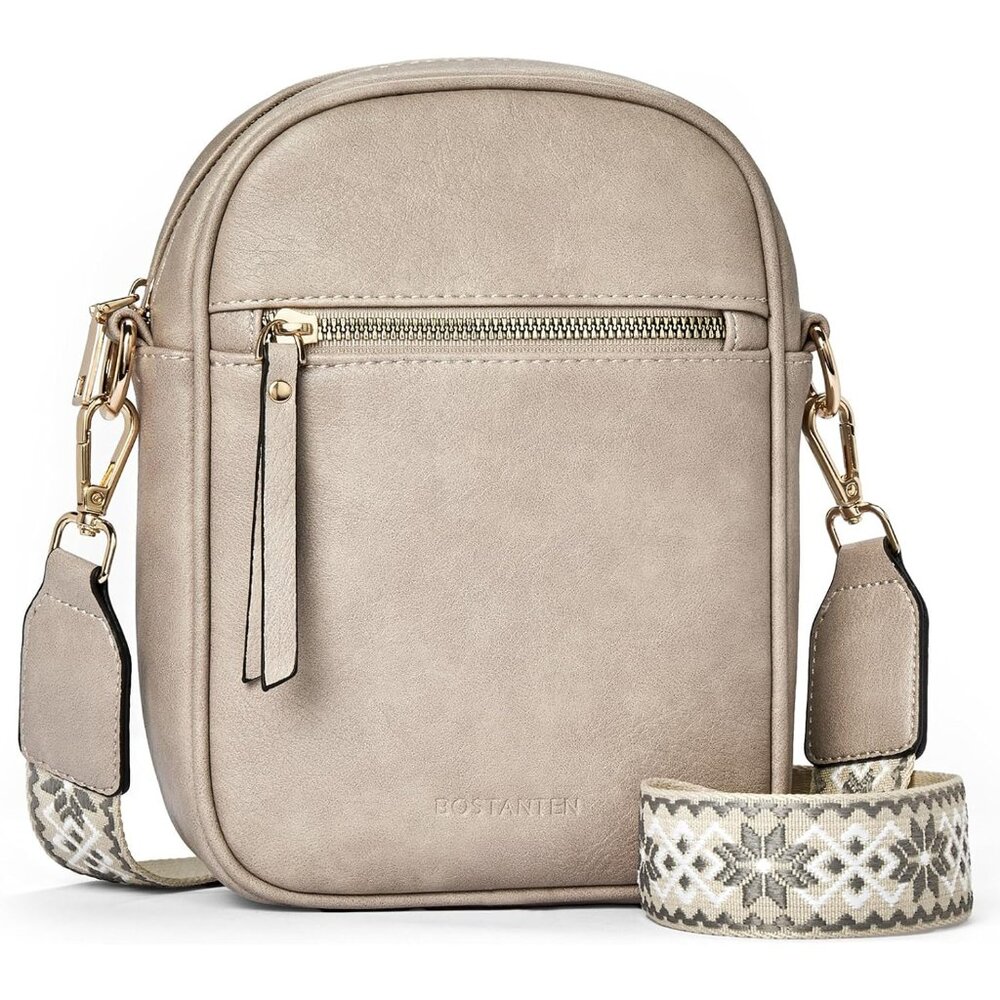 Small Crossbody Bags for Women Designer Zip Cell Phone Shoulder Handbag Grey